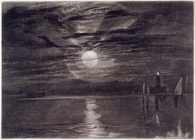 シールド灯台、1825年頃（メゾチント） 作： Joseph Mallord William Turner